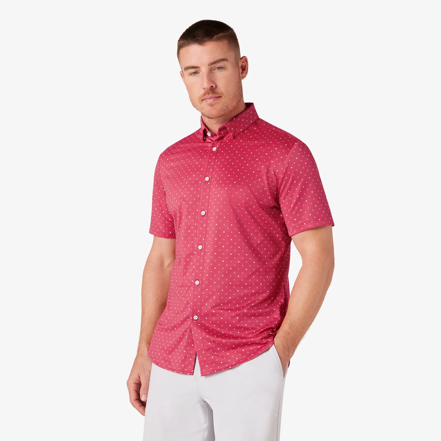 Halyard Polo - Red Clay Dot