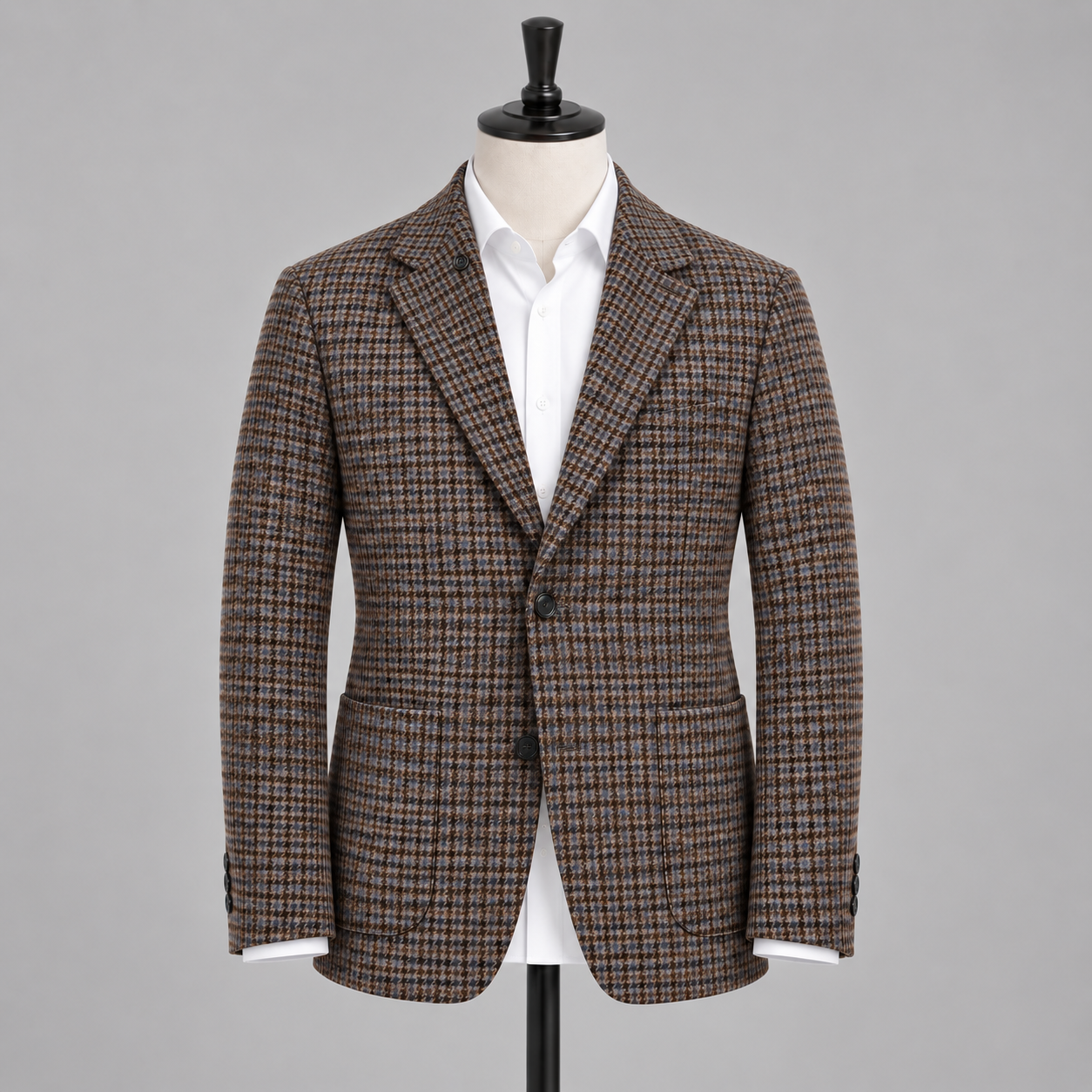 Heritage Trap Blazer - Brown/Blue Check