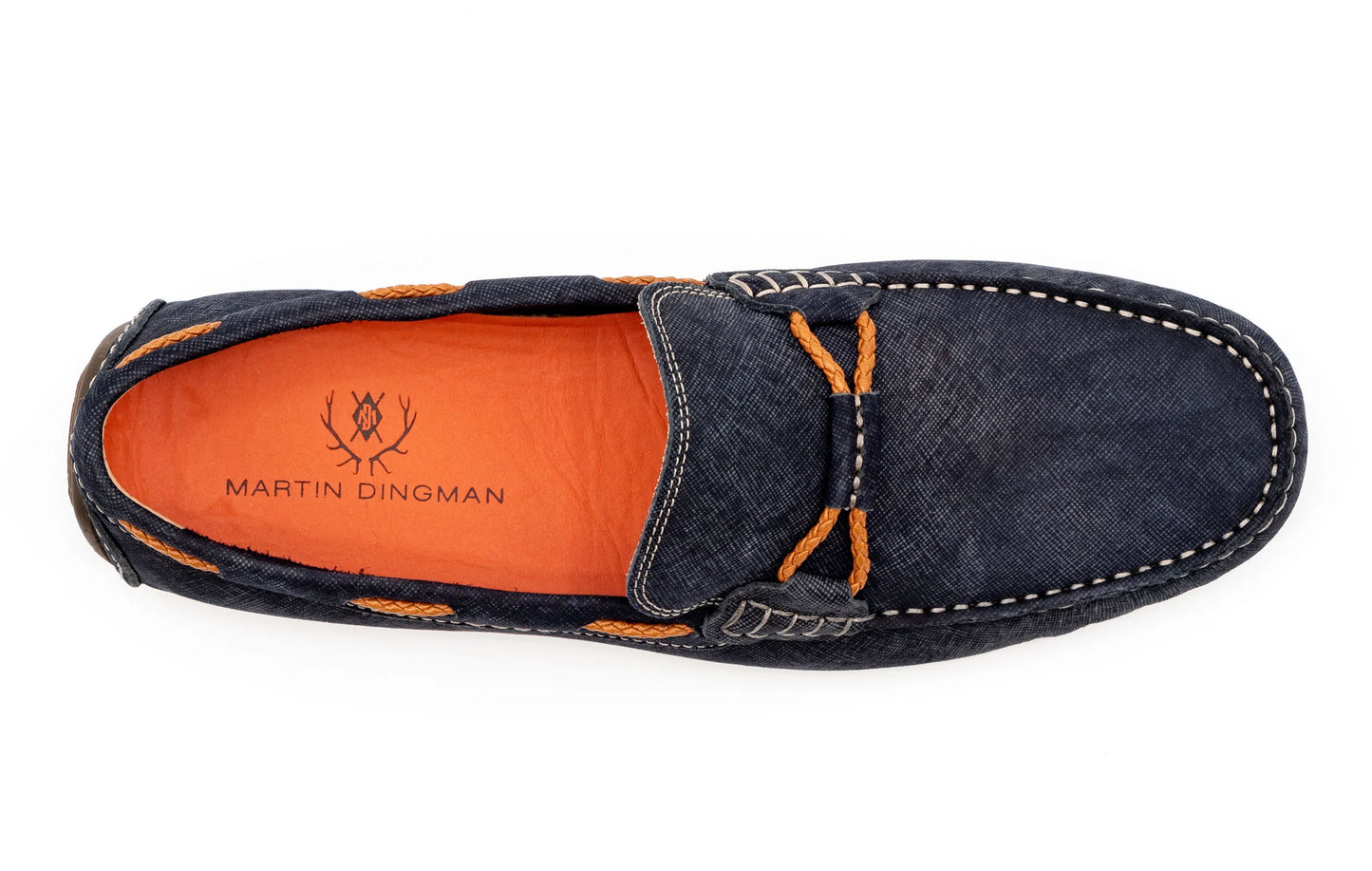 Bermuda Nubuck Braided Bit Loafer - Navy