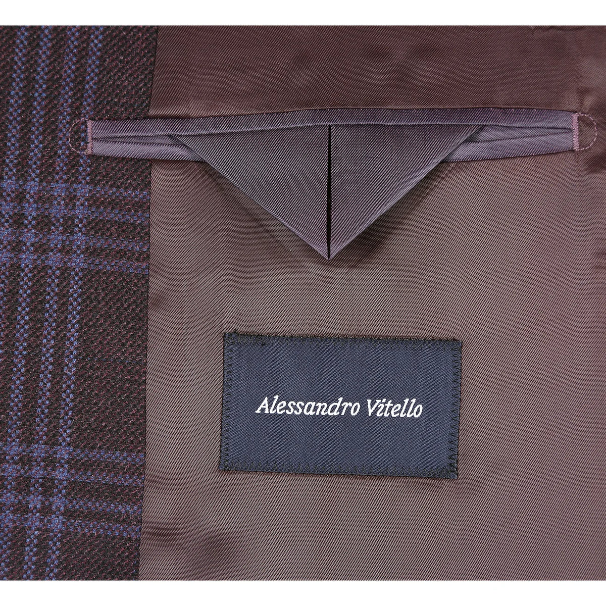 Classic Fit Wool Blazer - Brown Pinstripe