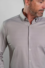 Load image into Gallery viewer, Apex Dark Brown Birdseye Long Sleeve Shirt