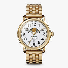 Load image into Gallery viewer, The Runwell 41mm Moon Phase - Gold Bracelet