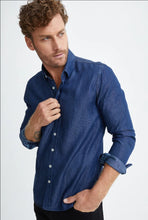 Load image into Gallery viewer, Indigo Tencel Denim Shirt