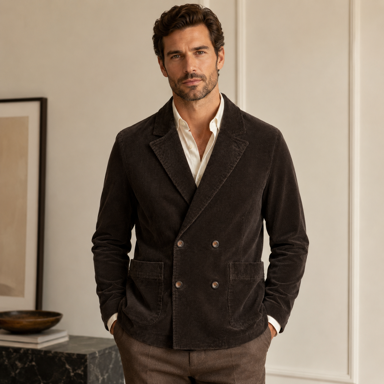 Hawthorne Corded Blazer - Chestnut