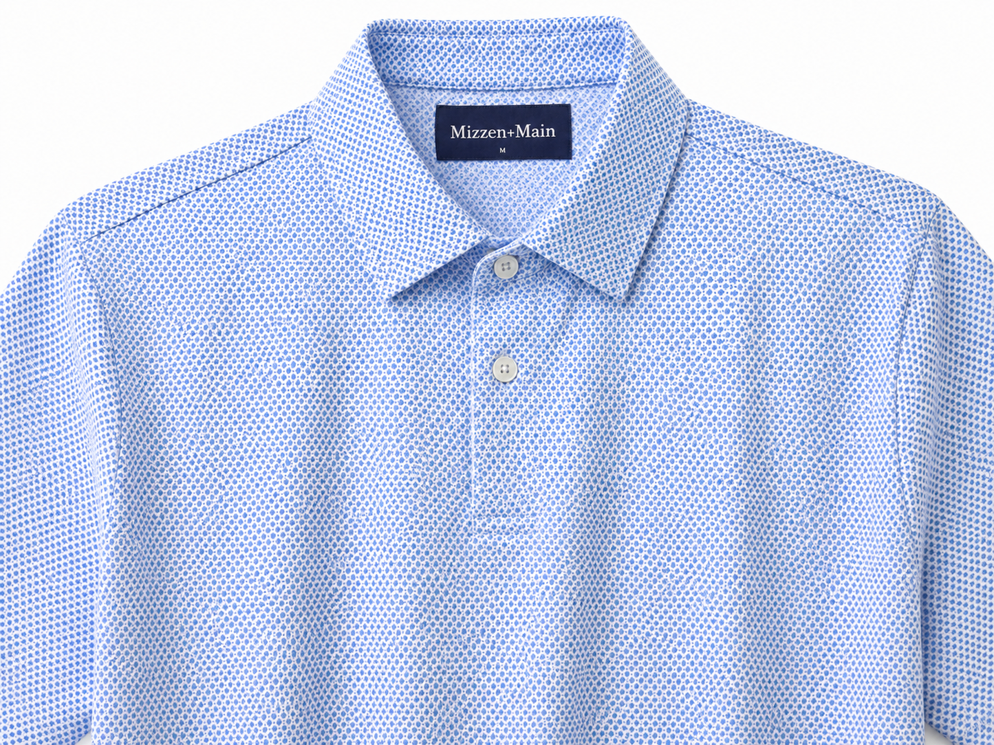 Halyard Short Sleeve Polo - Skyline Blue Tight Diamond