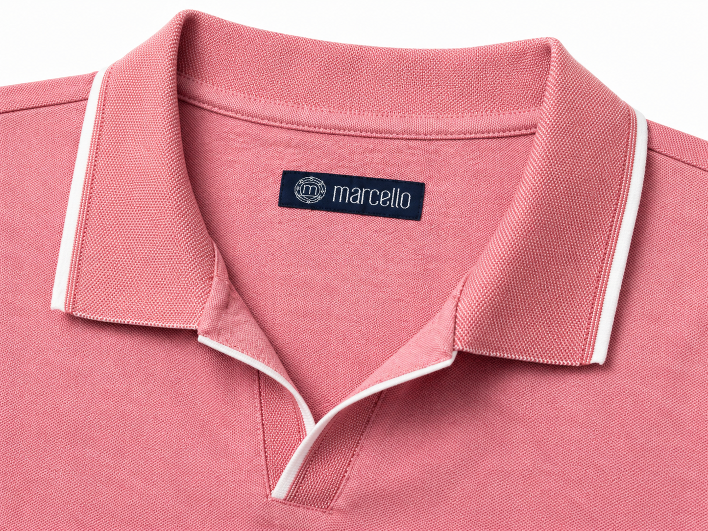 Rose Open Collar Polo