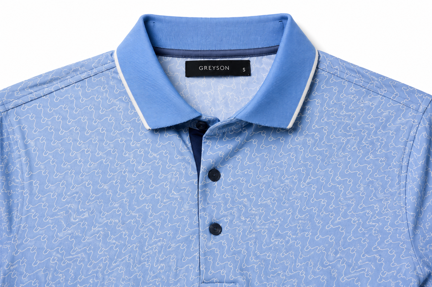 Ghost Thistle Short Sleeve Polo - Wolf Blue