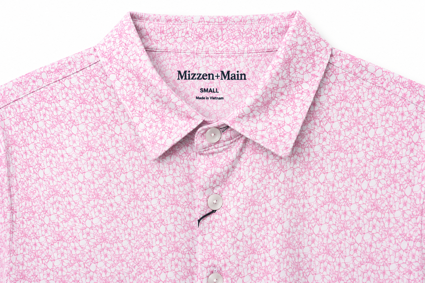Versa Polo - Pink Azaleas Outline