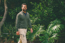 Load image into Gallery viewer, Italian Merino Quarter-Zip Sweater - Martini Heather