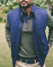 Load image into Gallery viewer, Italian Merino Quarter-Zip Sweater - Martini Heather