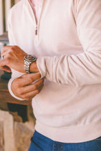 Load image into Gallery viewer, Italian Merino Quarter-Zip Sweater - Antique White