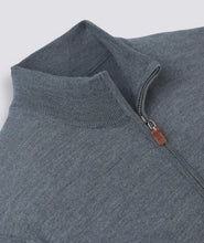 Load image into Gallery viewer, Italian Merino Quarter-Zip Sweater - Shadow Heather