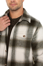 Load image into Gallery viewer, Shirt Jacket - Ivory olive multi