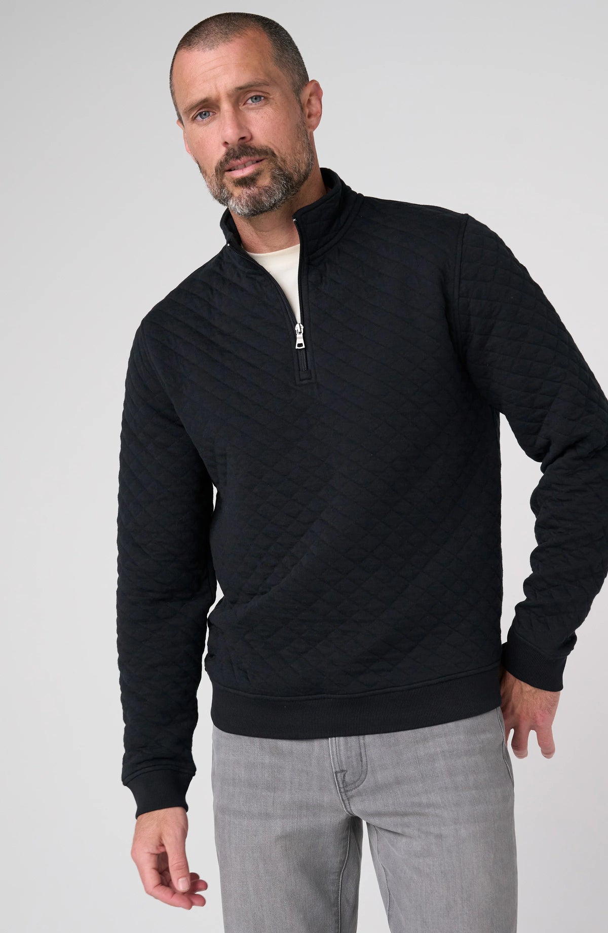 Quarter-zip Pullover - Black