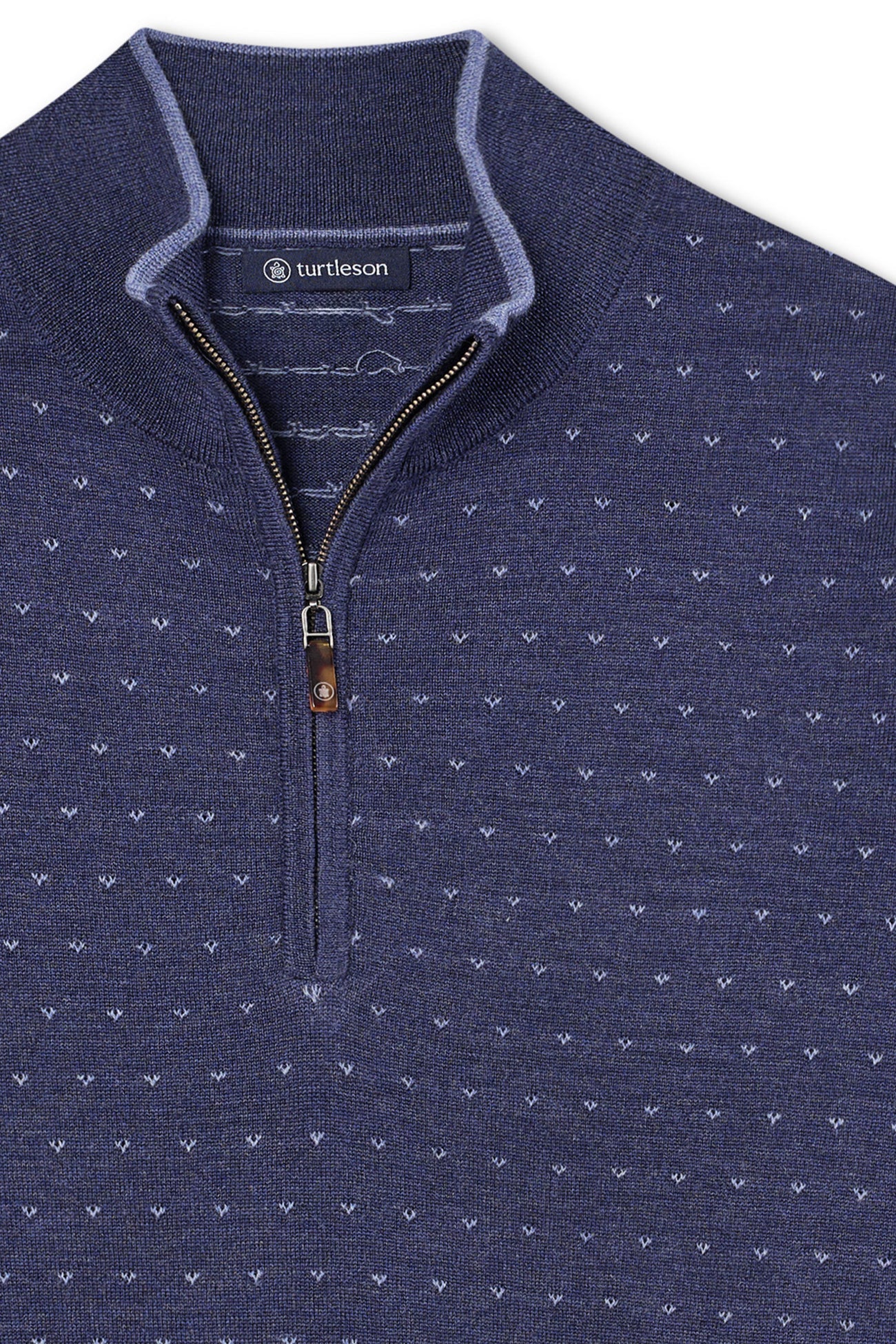 Solo Birdseye Quarter Zip - Academy / Blue Steel