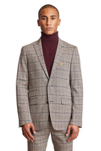 Load image into Gallery viewer, Ashton - Tan Burgundy Plaid