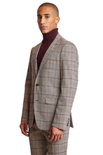 Load image into Gallery viewer, Ashton - Tan Burgundy Plaid