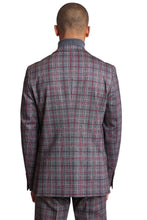 Load image into Gallery viewer, Ashton - Charcoal Burgundy Pink Check