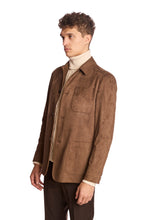 Load image into Gallery viewer, New City Button Up Jacket - Dark Brown Microsuede
