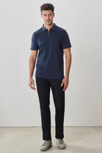 Load image into Gallery viewer, The Barakett Zip Polo - Blue Night