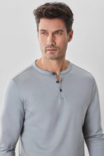 Load image into Gallery viewer, The Barakett Long-Sleeve Henley - Monument Grey
