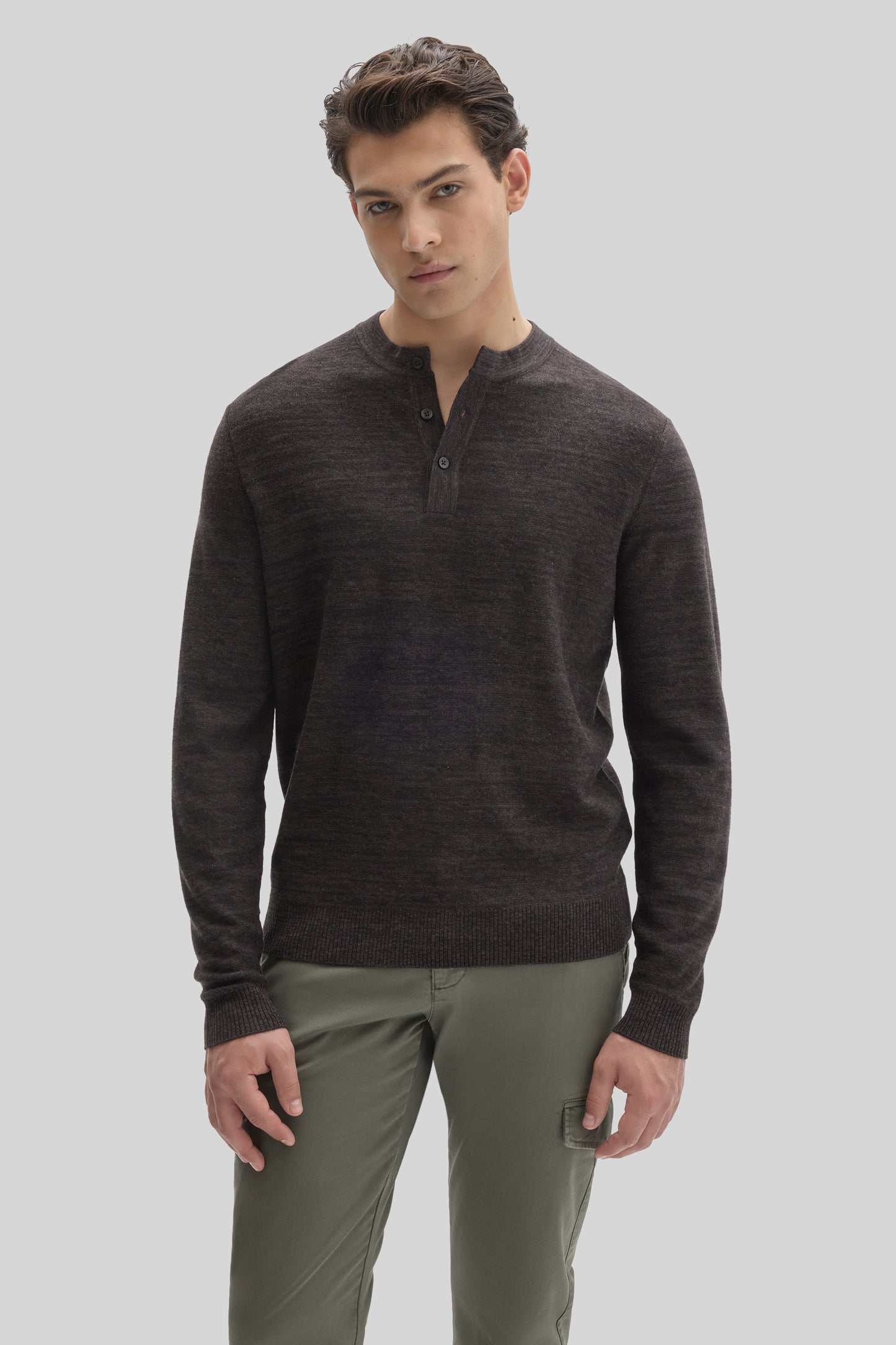 Aranda Henley Sweater - Espresso
