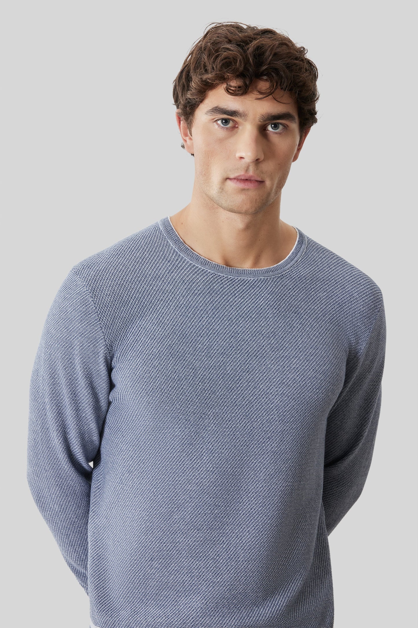 Kaede Long Sleeve Sweater - Denim Blue