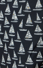 Load image into Gallery viewer, Black Sailboats Swim Shorts
