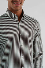 Load image into Gallery viewer, Apex Dark Brown Bengal Stripe Long Sleeve Shirt