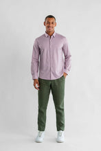 Load image into Gallery viewer, Apex Burgundy Birdseye Long Sleeve Shirt