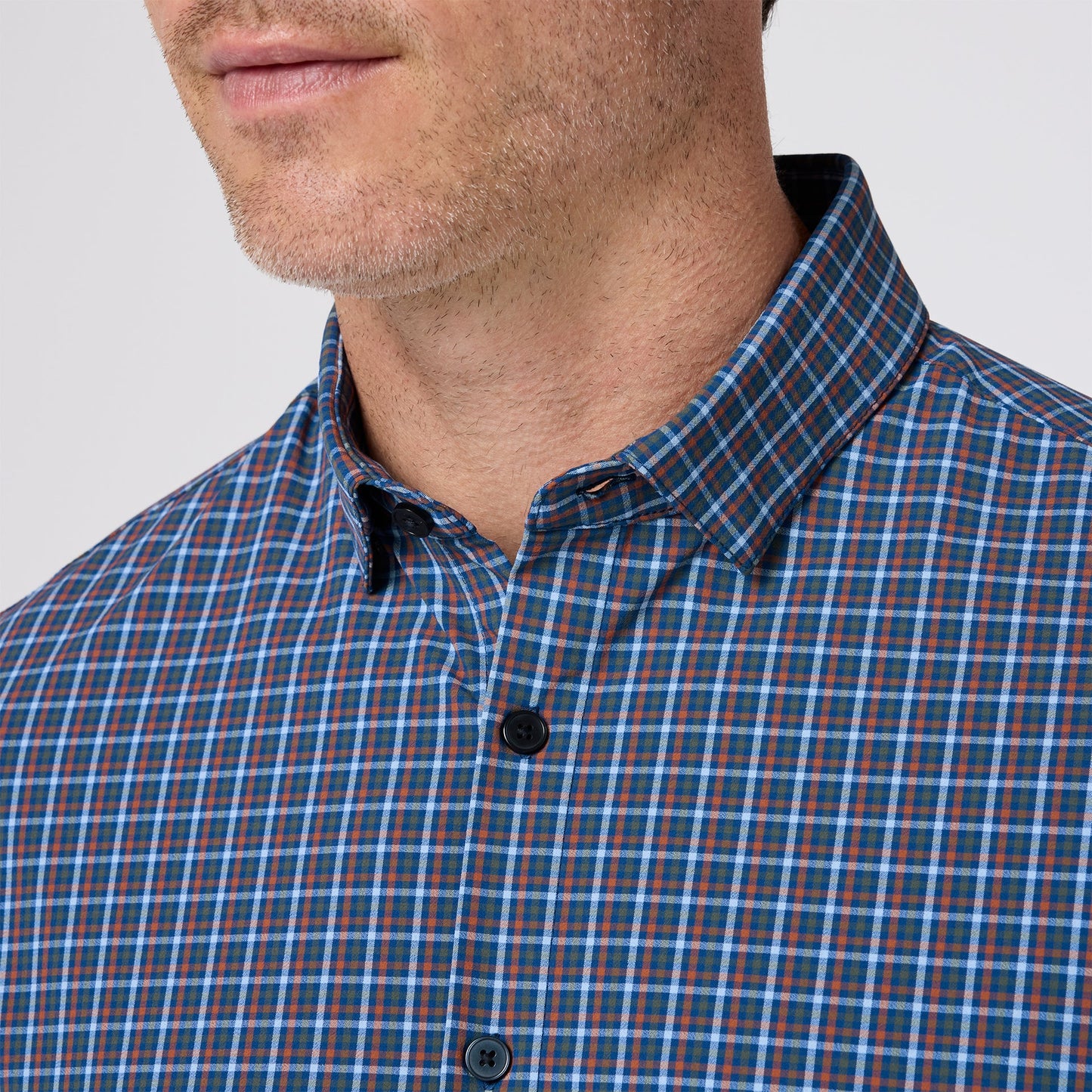 Leeward No Tuck Dress Shirt - Cobalt Plaid
