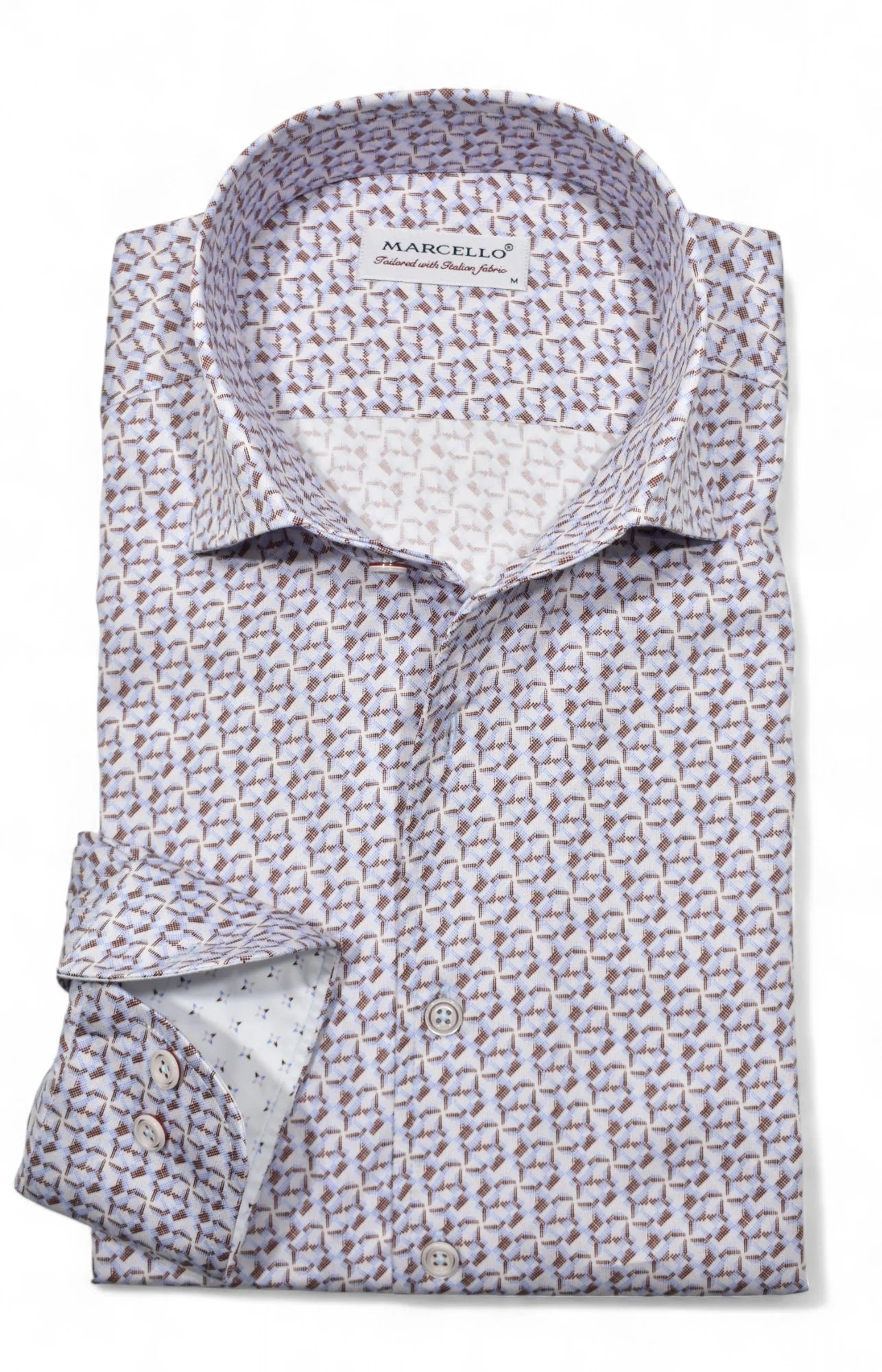 LS Dress Shirt - Cocoa Perforation