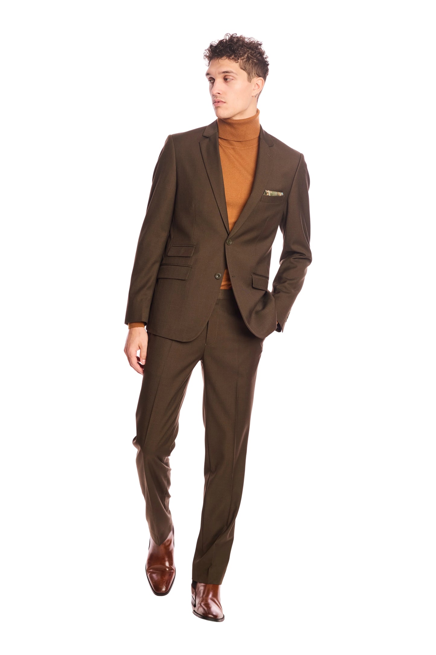 Dark Army Green Suit Jacket