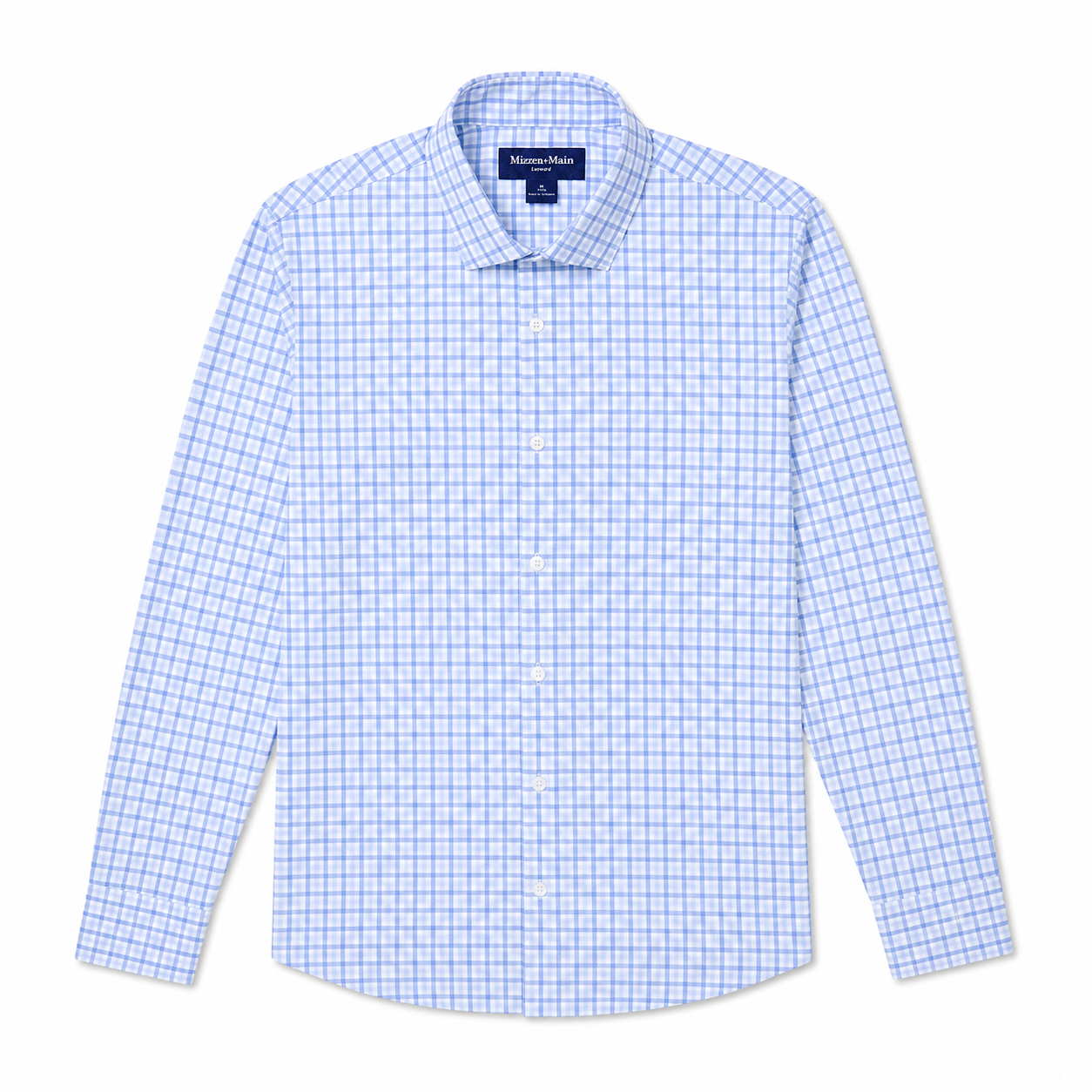 Leeward  Dress Shirt - Skyline Blue Miles Plaid