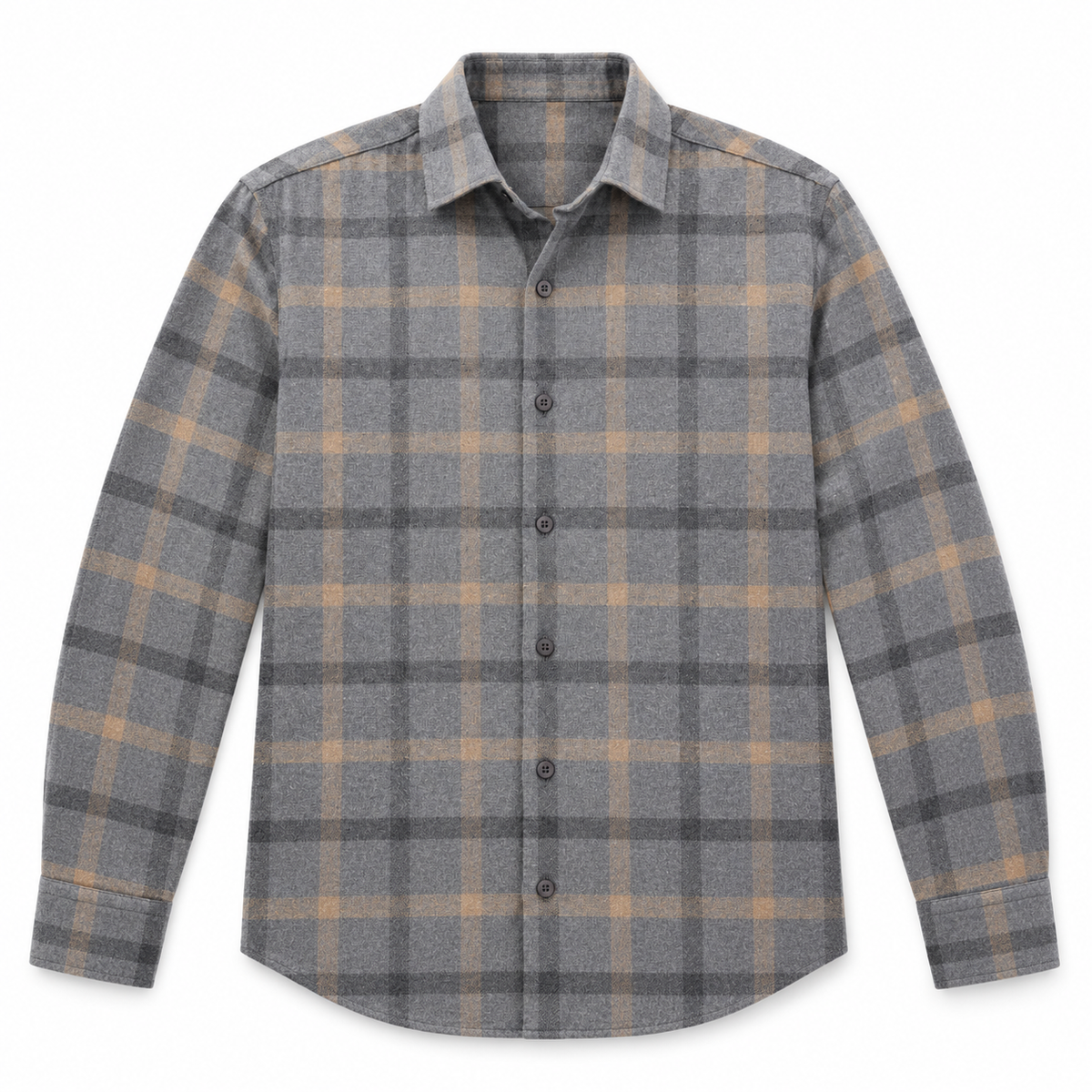 Liam Flannel Woven Shirt - Griffin Grey