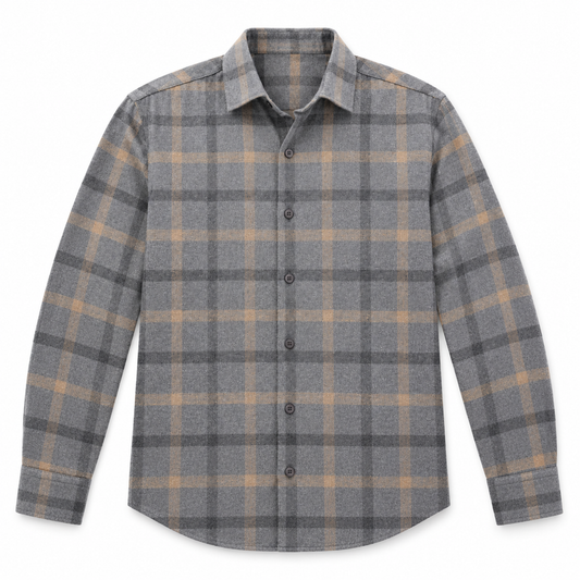 Liam Flannel Woven Shirt - Griffin Grey