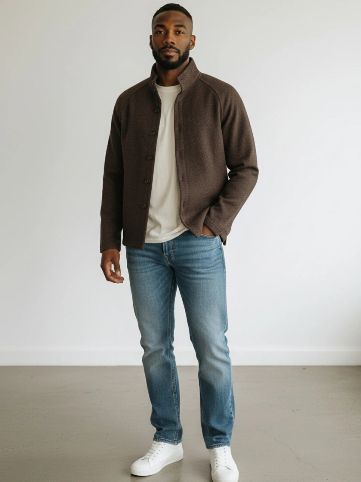 Coffee Button Cardigan
