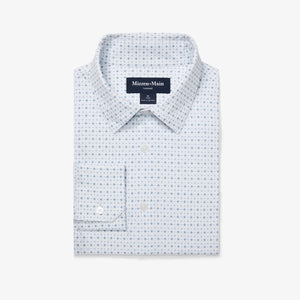 Leeward  Dress Shirt - White Hatch Mark