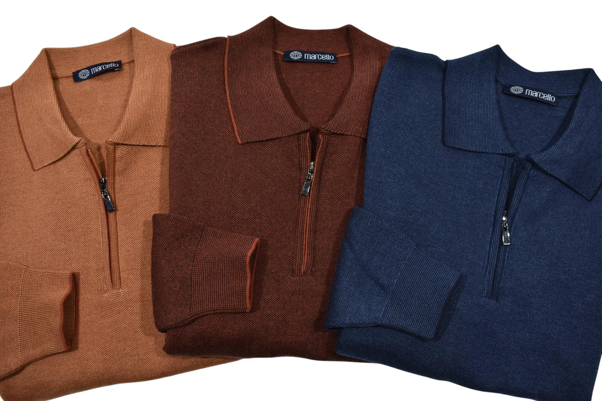 Birdseye Zip Polo - Copper