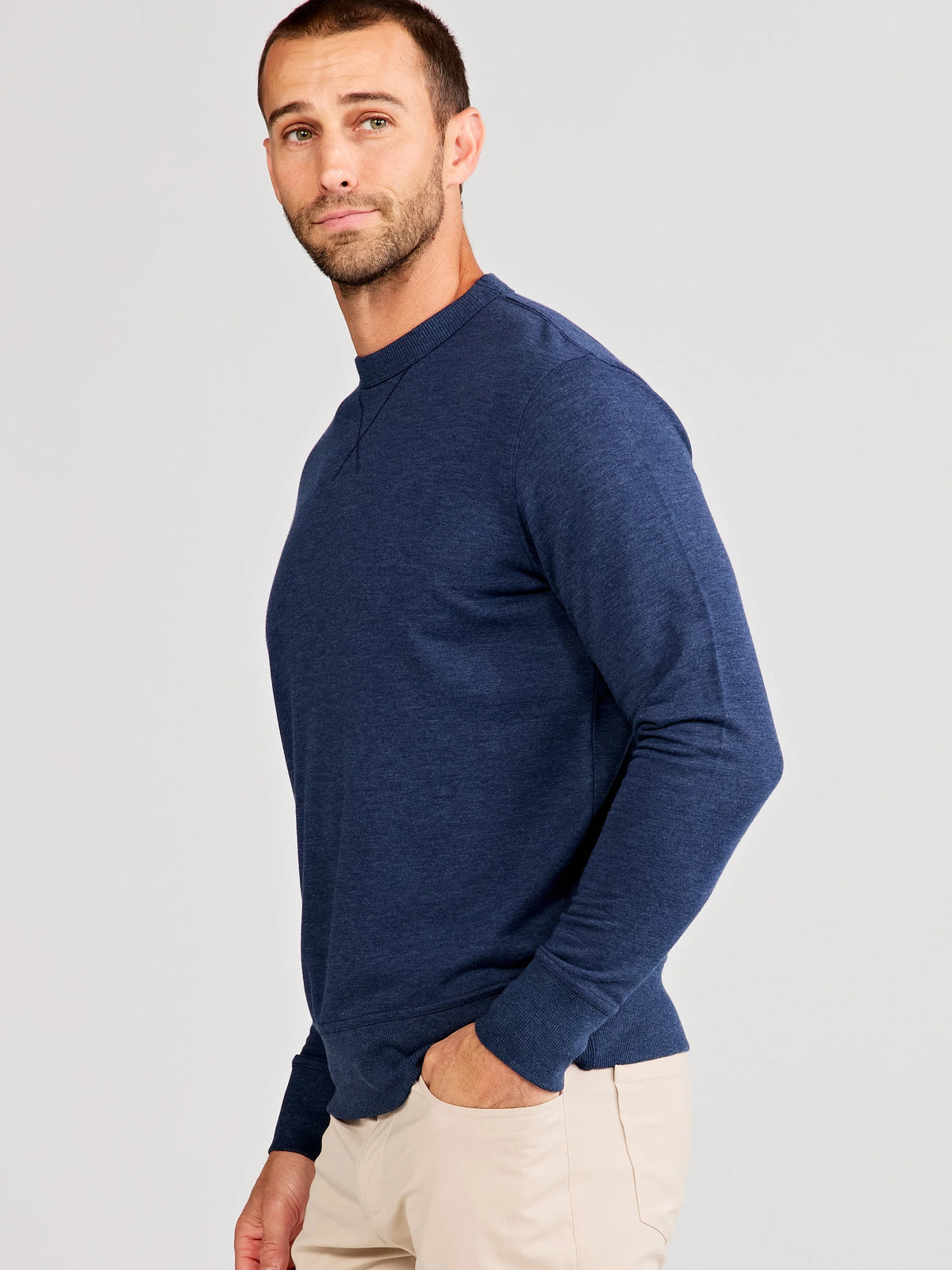 Stadium French Terry-Classic Navy Heather