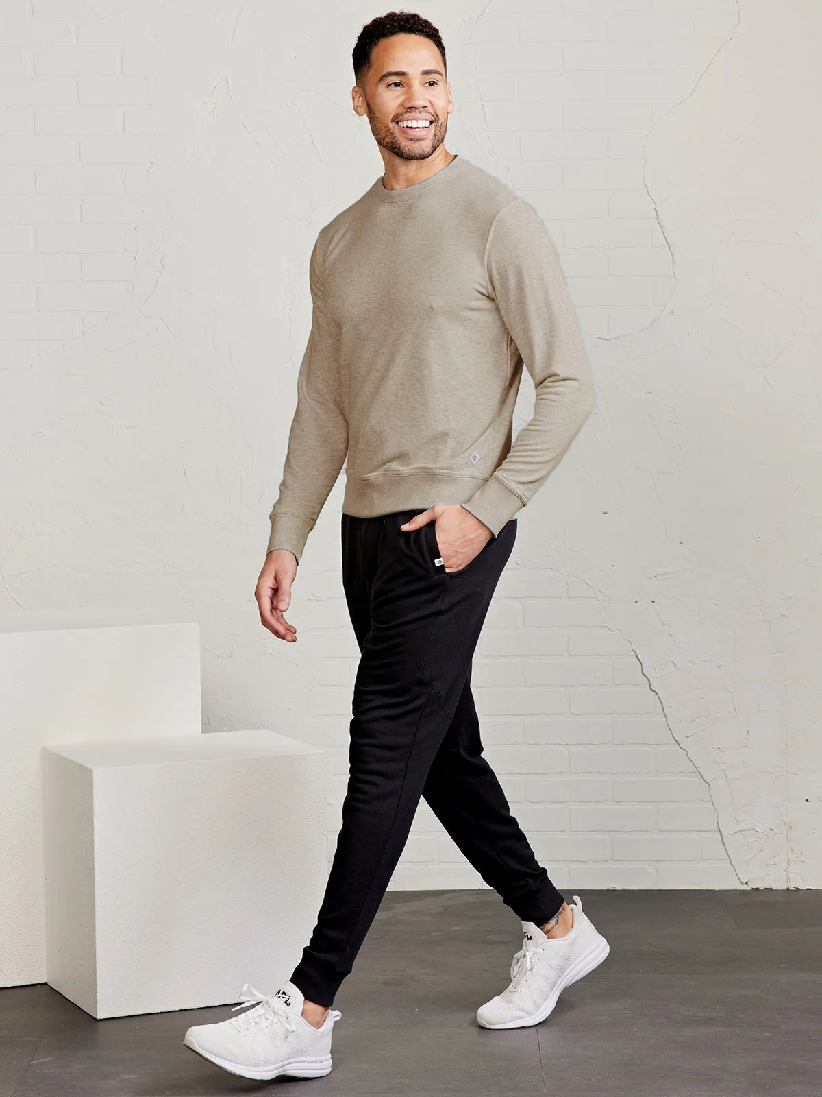 Stadium French Terry-Gray Oak Heather