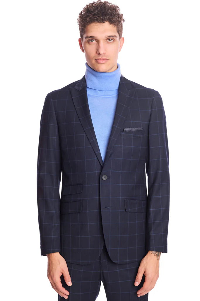 Ashton Peak Jacket - Navy Windowpane