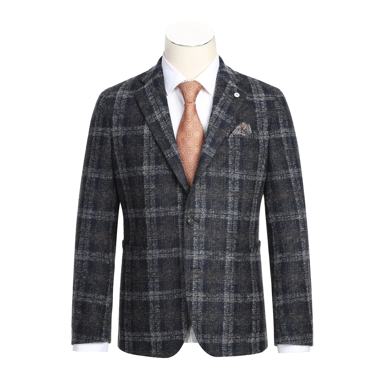 Pellagio Men's Sportcoat - Blue Plaid