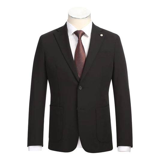 Riserva Abito Traveller Suit Jacket- Black