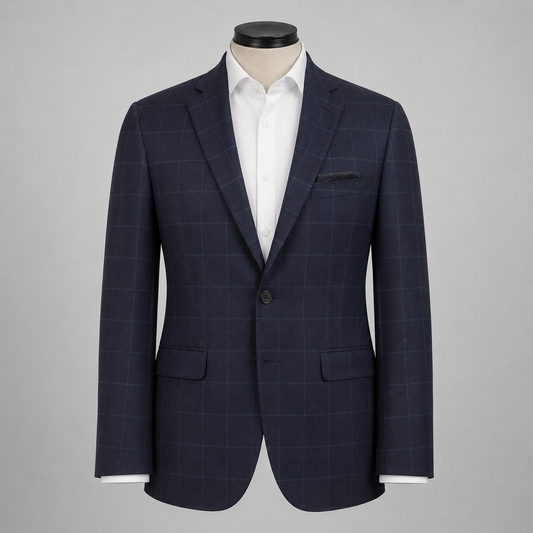Ashton Peak Jacket - Navy Windowpane
