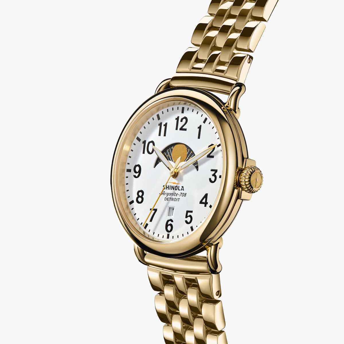 The Runwell 41mm Moon Phase - Gold Bracelet