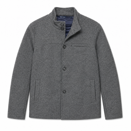 Townsend Felted Wool Peacoat - Shadow Heather