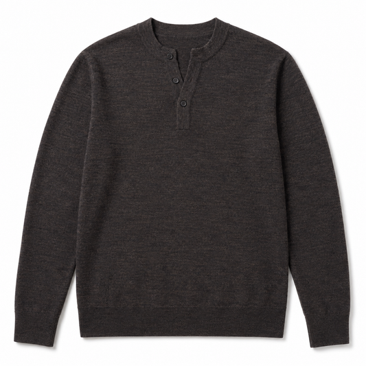 Aranda Henley Sweater -  Espresso
