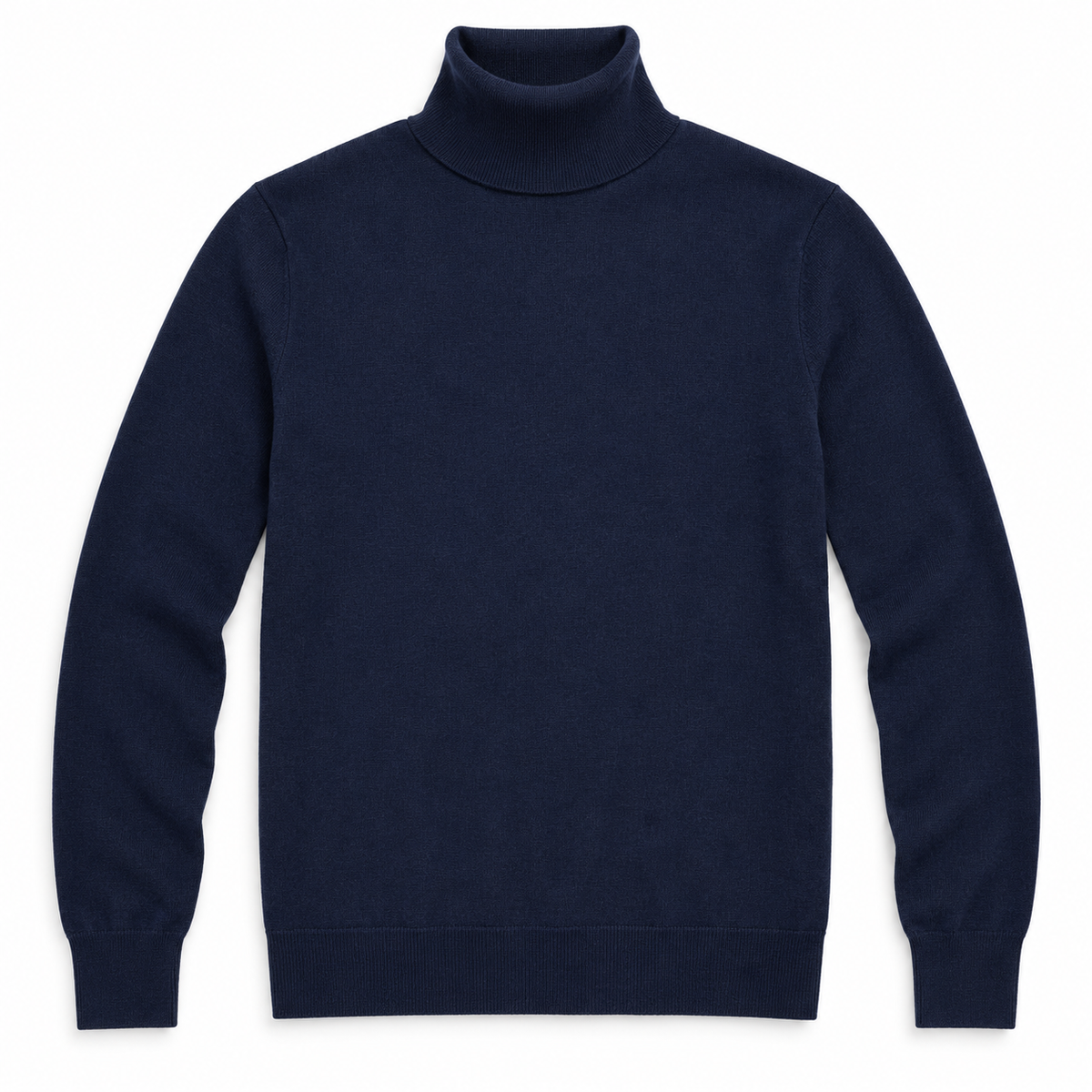 Luxe Fine Gauge Turtleneck  - Navy