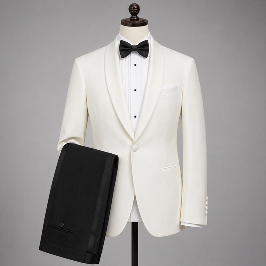 Ivory Tuxedo Dinner Jacket